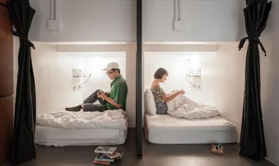 Bett im gemischten Schlafsaal mit 4 Betten — Book a Bed Poshtel
